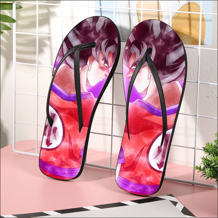 Dragon Ball Super Goku Kaioken Cool Purple Aura Casual Flip Flops