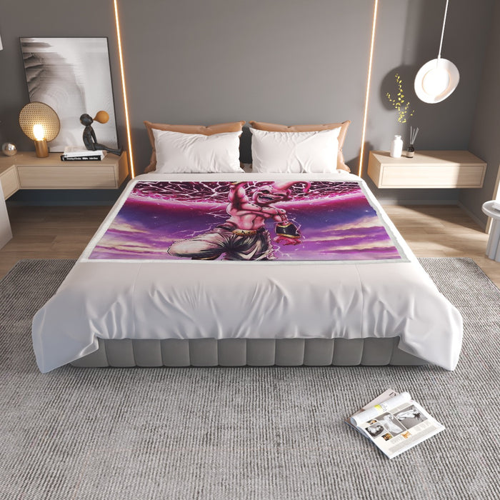 DBZ Kid Buu Super Villain Giant Ki Blast Realistic Design Household Warm Blanket