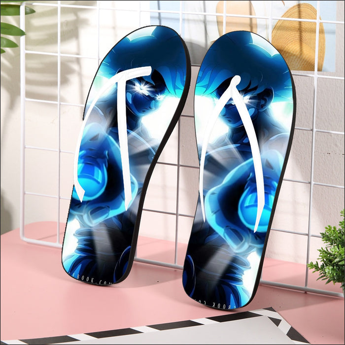 Dragon Ball Super Blue Son Goku Epic Ultra Instinct Flip Flops