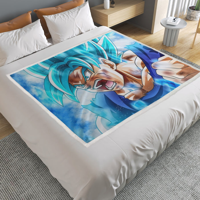 Dragon Ball Goku Blue Kaioken Ultra Instinct Epic 3D Household Warm Blanket