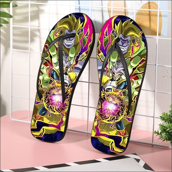 DBZ Dokkan Battle Super Baby 2 Golden Giant Ape Flip Flops