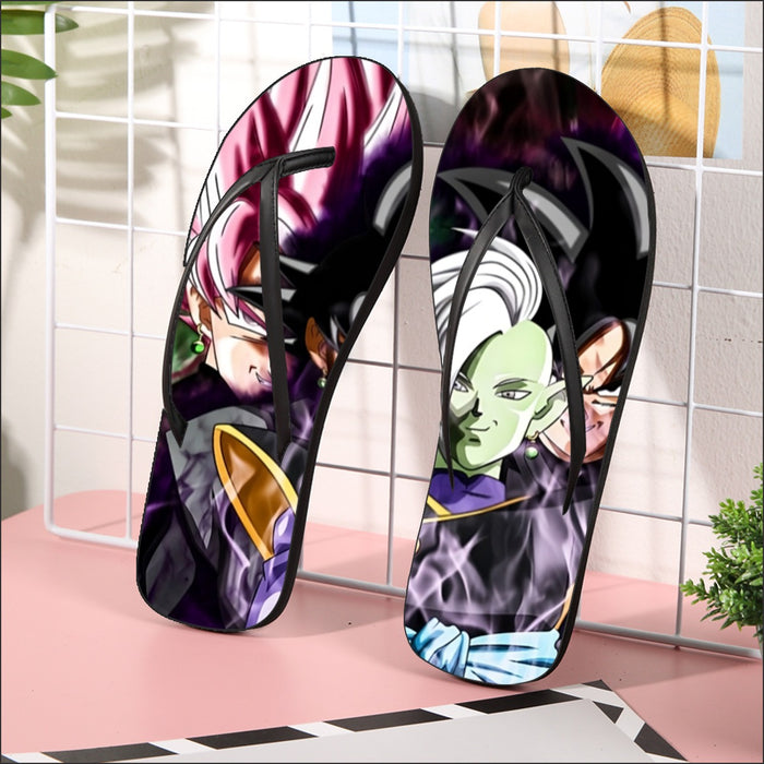 Dragon Ball Super Zamasu Goku Black Goku Rose Cool Flip Flops