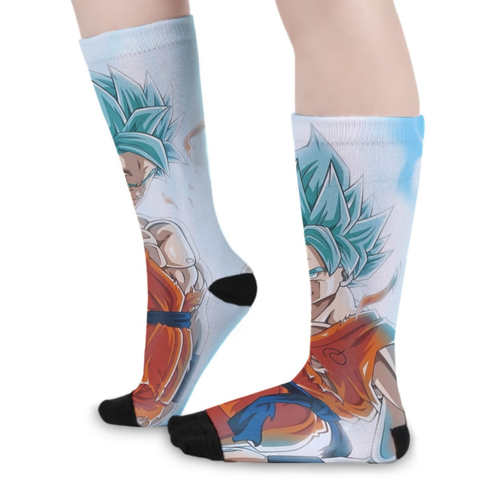 Dragon Ball Serious Super Saiyan Goku 2 Blue Epic Aura Socks