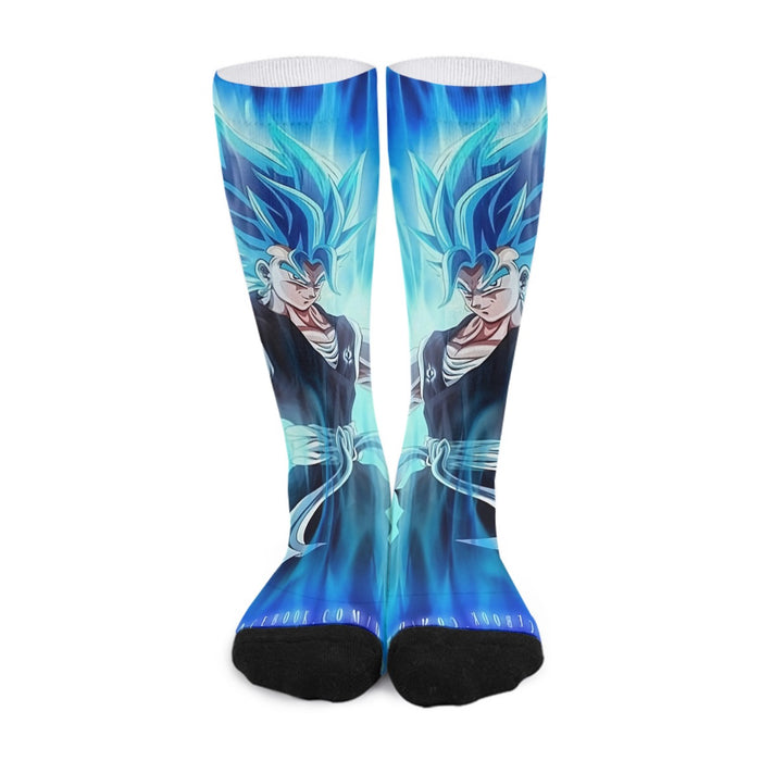 Dragon Ball Z Super Saiyan Vegito Blue Charge Aura  Socks