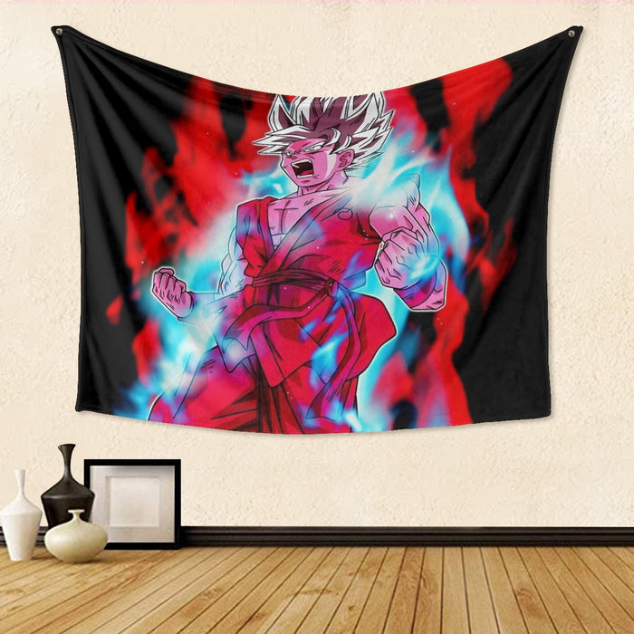 Dragon Ball Cool Goku White Super Saiyan Whis Symbol Tapestry