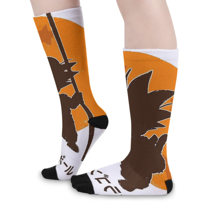 Dragon Ball Z Kid Goku Shadow Logo White  Socks