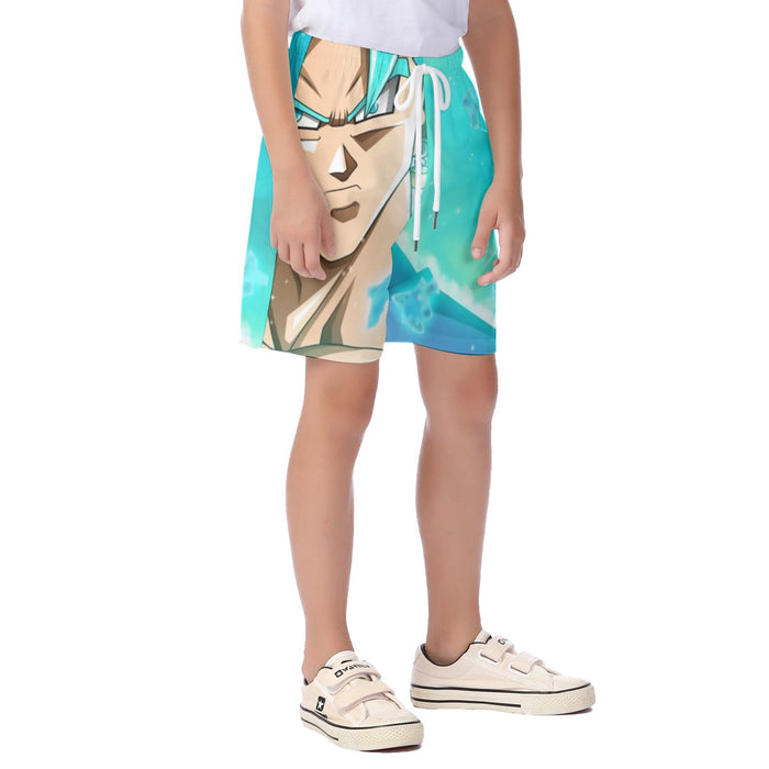 Dragon Ball Super Vegito Blue Super Saiyan Cool 3D Kid's Beach Shorts