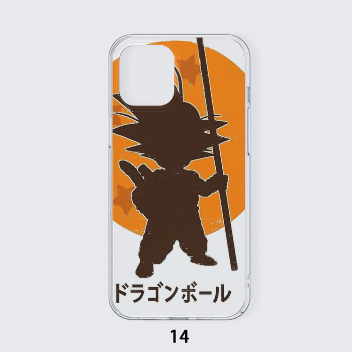 Dragon Ball Z Kid Goku Shadow Logo White iPhone 14 Case