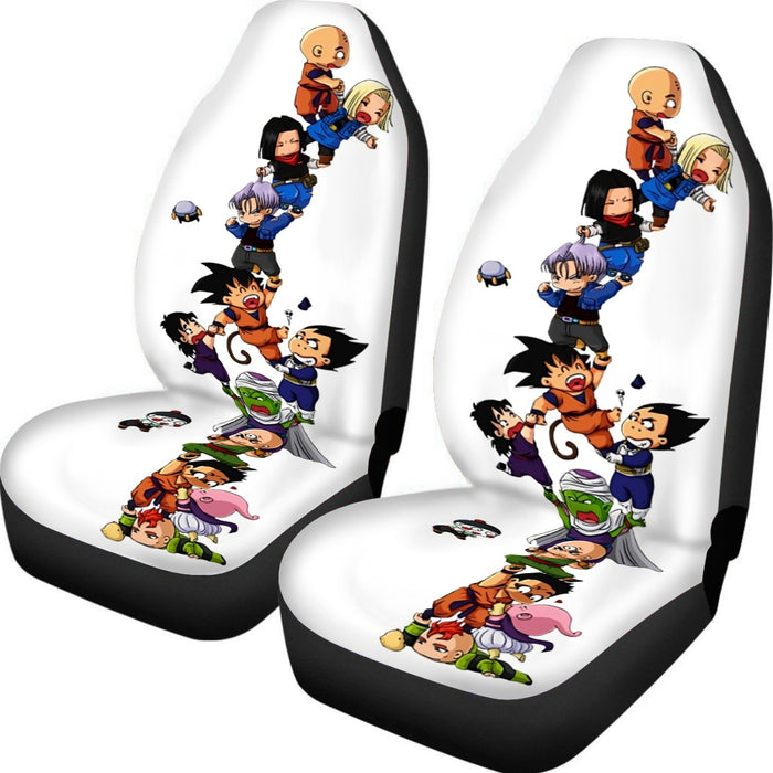 Dragon Ball Z Cute Adorable Chibi DBZ Characters White Car Seat Cover