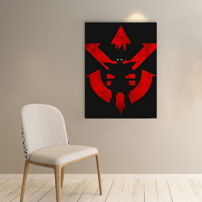 Dragon Ball Z Vegeta Shadow Cool Red Vegeta Symbol Paper poster