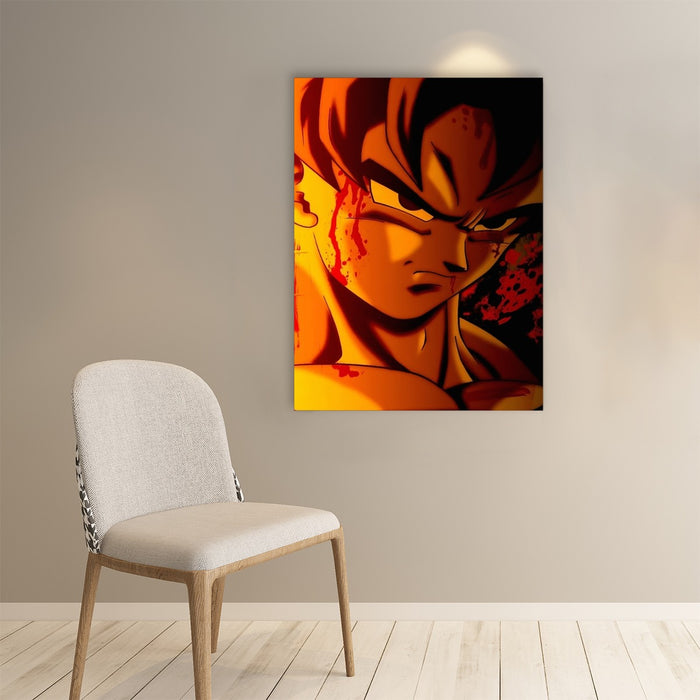 Dragon Ball Z Pissed Serious Son Goku Dope Orange Paper poster