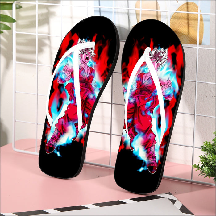 Dragon Ball Cool Goku White Super Saiyan Whis Symbol  Flip Flops