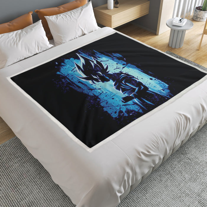 Awesome Goku Blue Design Dragon Ball Z Household Warm Blanket