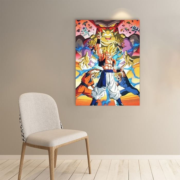 DBZ Goku Vegeta Fusion Saiyan Gogeta Colorful Design Streetwear Paper poster