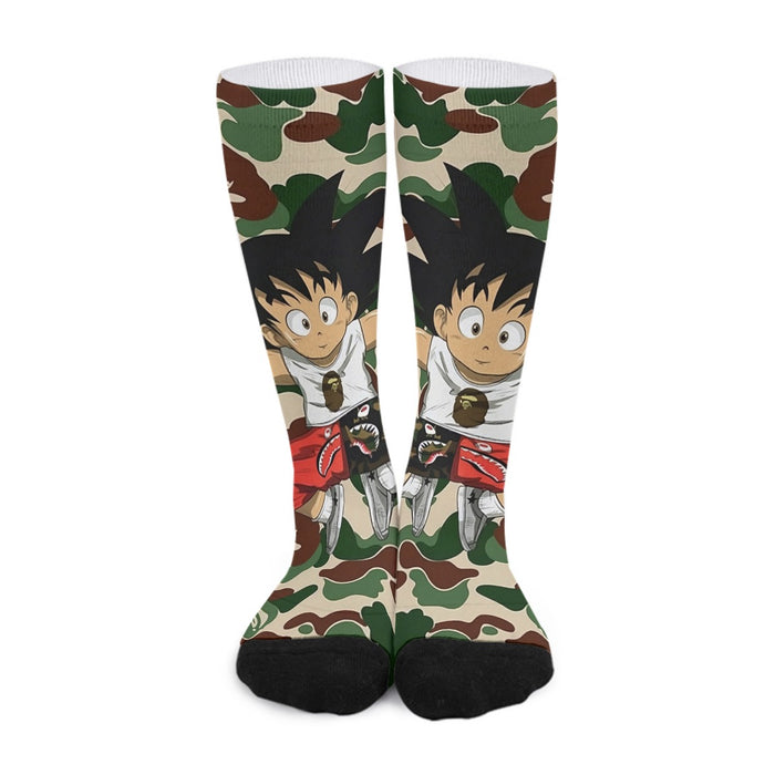 Dragon Ball Jumping Kid Goku Camouflage Socks