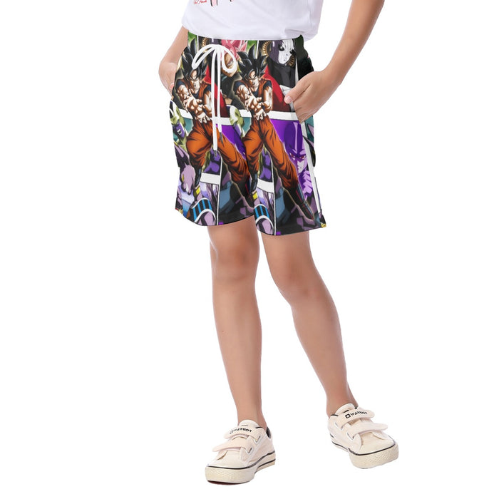 Goku Black Kamehameha Dragon Ball Z Kid's Beach Shorts