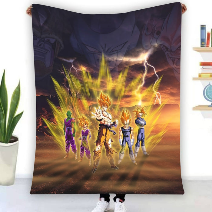 Piccolo Goku And Vegeta Dragon Ball Z Blanket