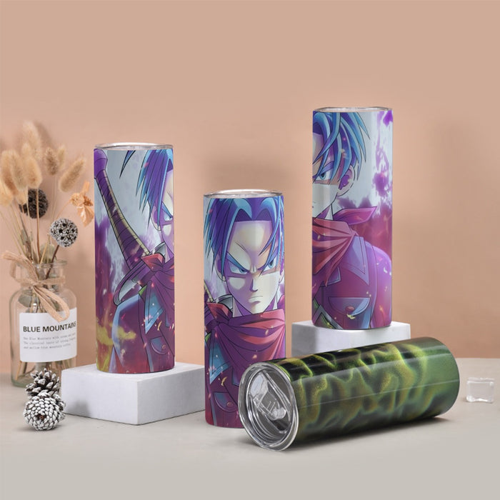 Future Trunks DBS Powerful Fighter Super Saiyan Cool Trendy Tumbler with twinkle surface