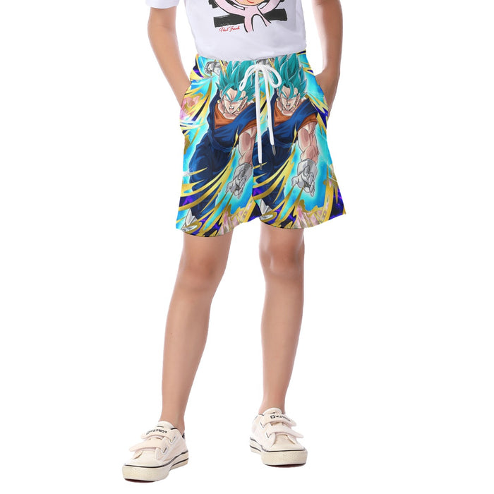 Dragon Ball Super Vegito Ultra Instinct Cool Colorful Kid's Beach Shorts