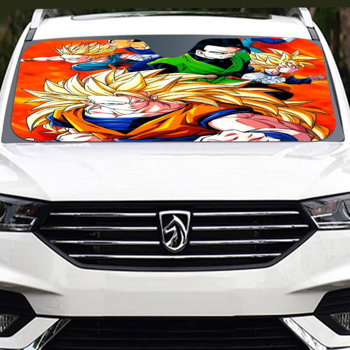 Dragon Ball Goku Super Saiyan 3 Vegeta Gohan Trending Design Windshield Sunshade