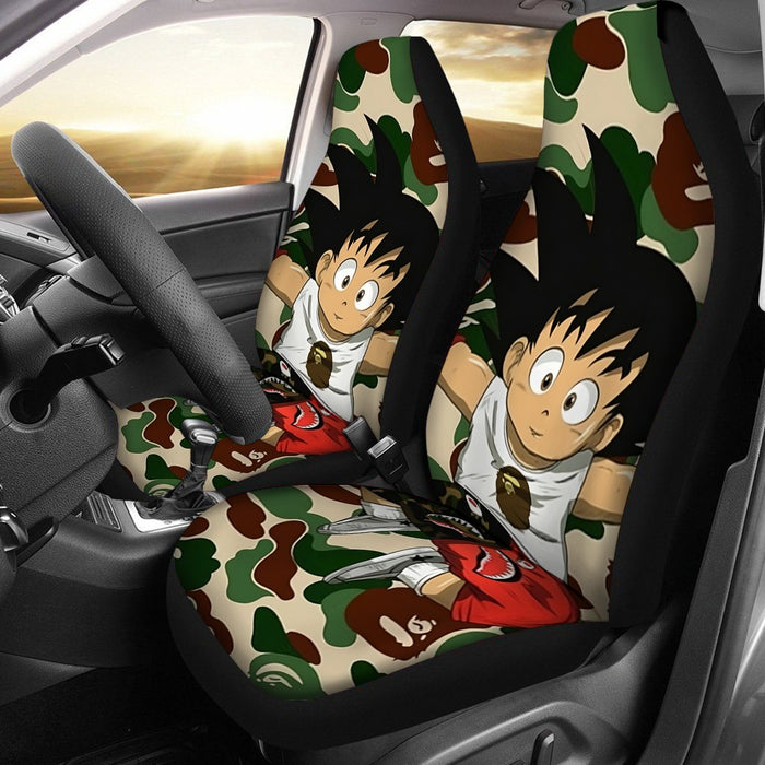 Dragon Ball Jumping Kid Goku Camouflage Car Seat Cover