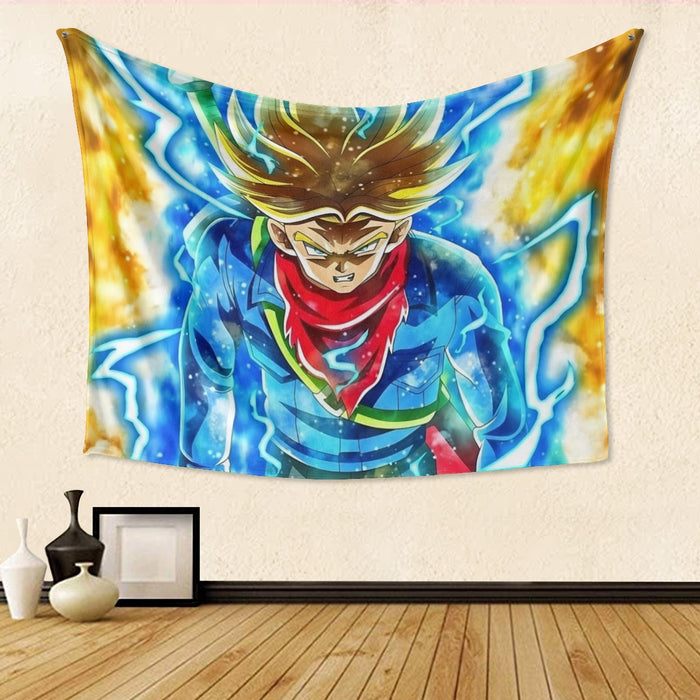 DBZ Rage Super Saiyan Trunks Portrait Unique Style Tapestry