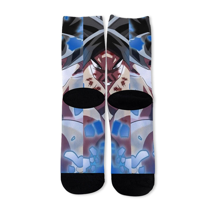 Dragon Ball Super Goku Blue Ultra Instinct Dope Grin Socks