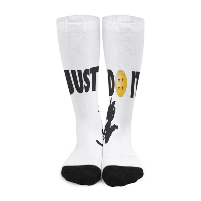 Just Do It Slogan Dragon Ball Kid Goku Dope Black Socks