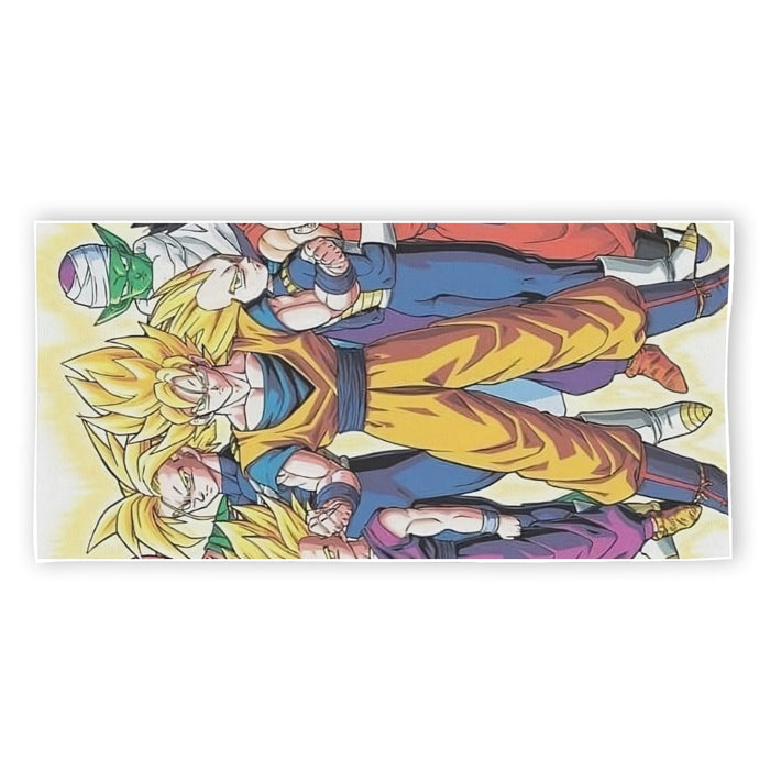 DBZ Goku Vegeta Super Saiyan Krillin Piccolo All Heroes Vibrant Design  Beach Towel