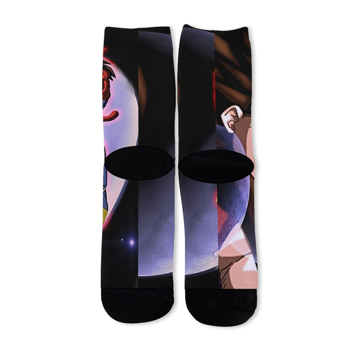 Dragon Ball Super Vegeta 4 Cool Crescent Moon Universe Socks