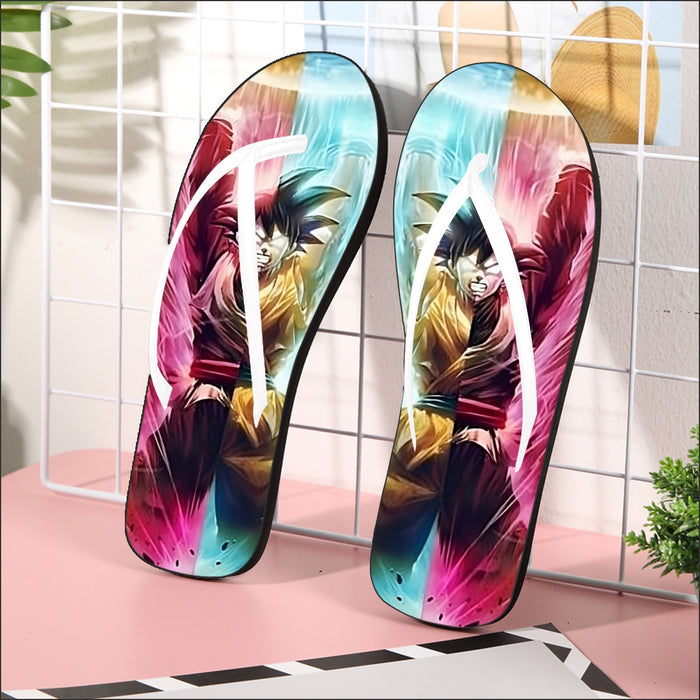 Dragon Ball Super Black Goku SSGSS Goku Spirit Bomb Flip Flops