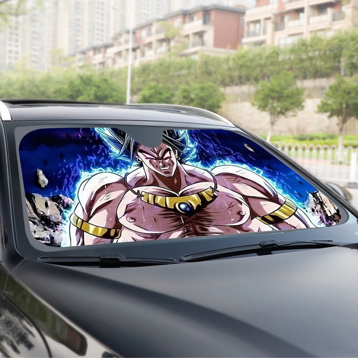 DBZ Legendary Super Saiyan Broly With Black Hair Windshield Sunshade