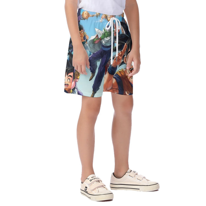 Dragon Ball Z Characters Kid's Beach Shorts