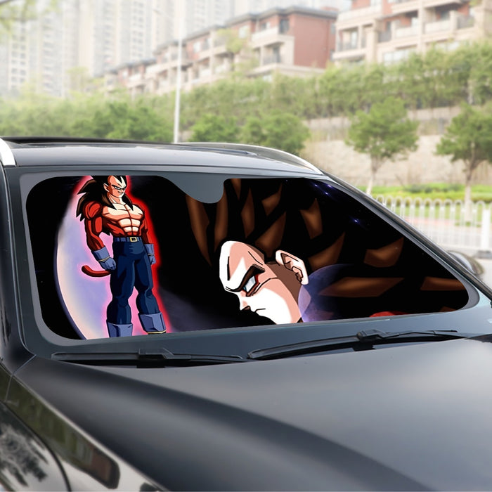 Dragon Ball Super Vegeta 4 Cool Crescent Moon Universe Windshield Sunshade