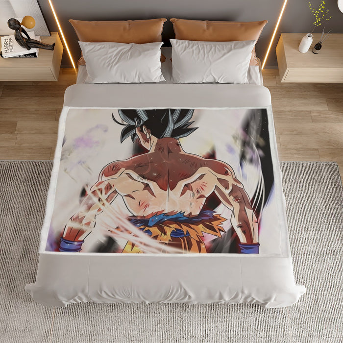 Dragon Ball Goku Damaged Battle Muscular Powerful Aura Household Warm Blanket