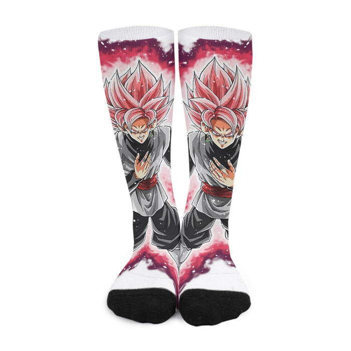 Dragon Ball Super Black Goku Rose 2 Super Saiyan Grin Socks