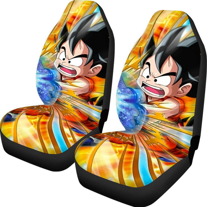 Dragon Ball Energy Kid Goku Blue Kamehameha Car Seat Cover