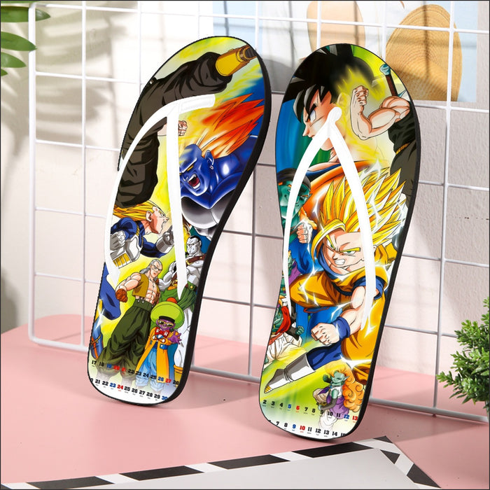 Dragon Ball Gohan Kid Super Saiyan Villain Vibrant Color Design Flip Flops