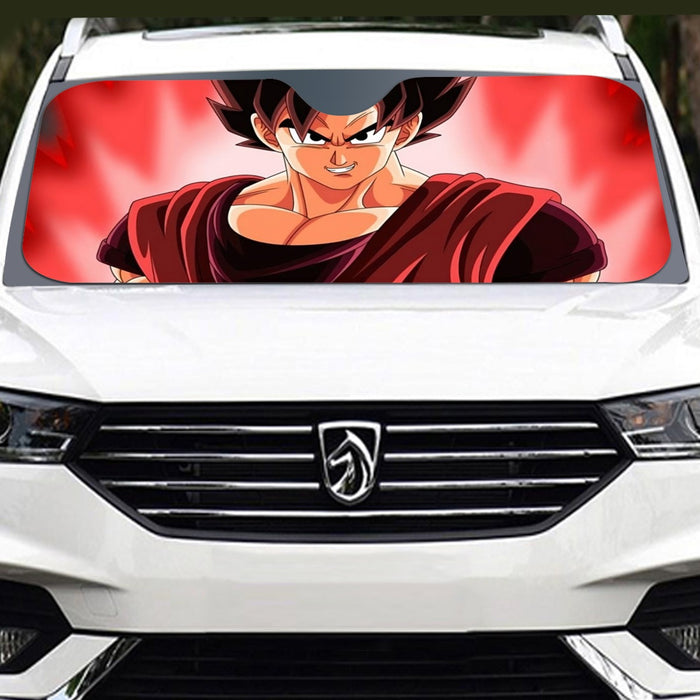 Dragon Ball Super Saiyan Goku Kaioken Epic Red Casual Windshield Sunshade