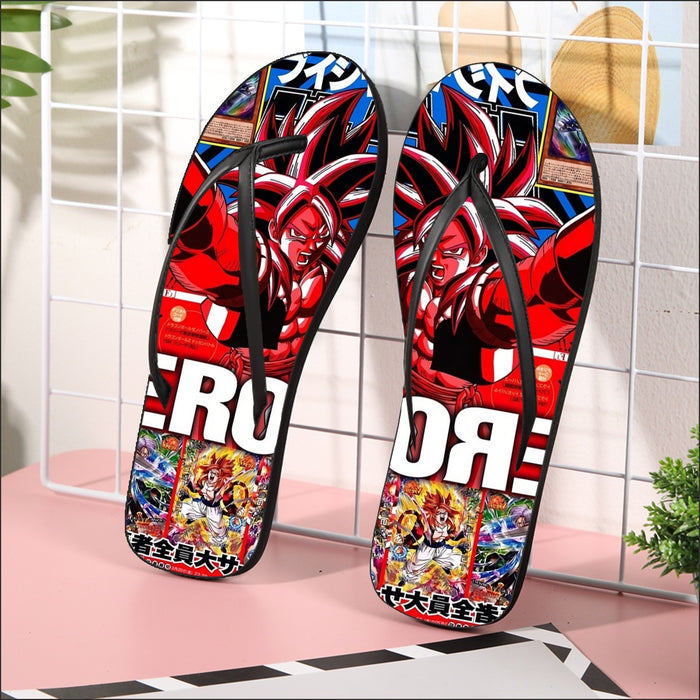 Japan Magazine Full Cover Gogeta Heroe SSJ4 Stylish 3D Flip Flops