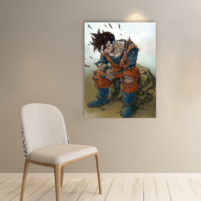 Dragon Ball Gohan Exhausted Sad Simple Design Vintage Streetwear Paper poster