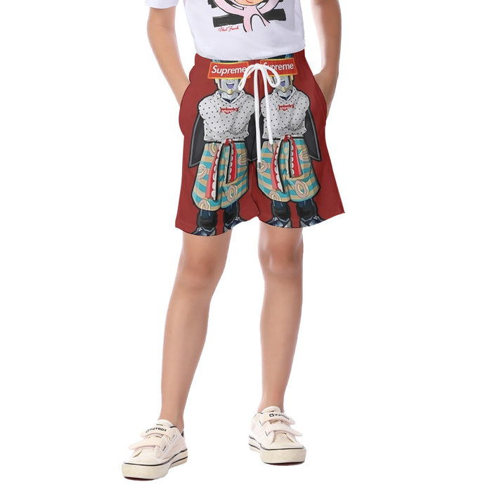 Supreme Villain Perfect Cell Red Simple Streetwear Kid's Beach Shorts