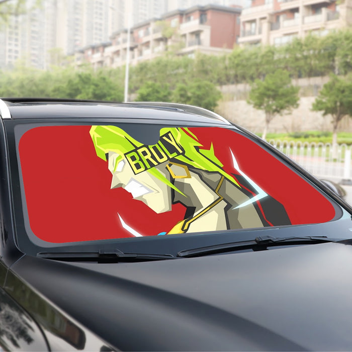 Dragon Ball Super Cool Legendary Broly Cool Vector Art Windshield Sunshade