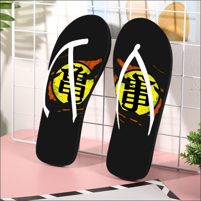 Dragon Ball Master Roshi Symbol Kanji Japanese Cool Design Flip Flops