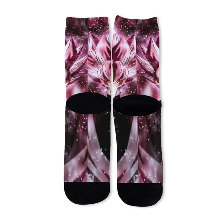 Dragon Ball Z Super Saiyan Goku Black Rose Pink  Socks