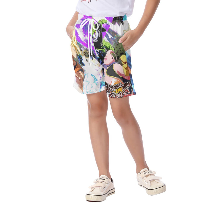 Dragon Ball Z  Goku & Vegeta Vs Frieza & Cell Kid's Beach Shorts