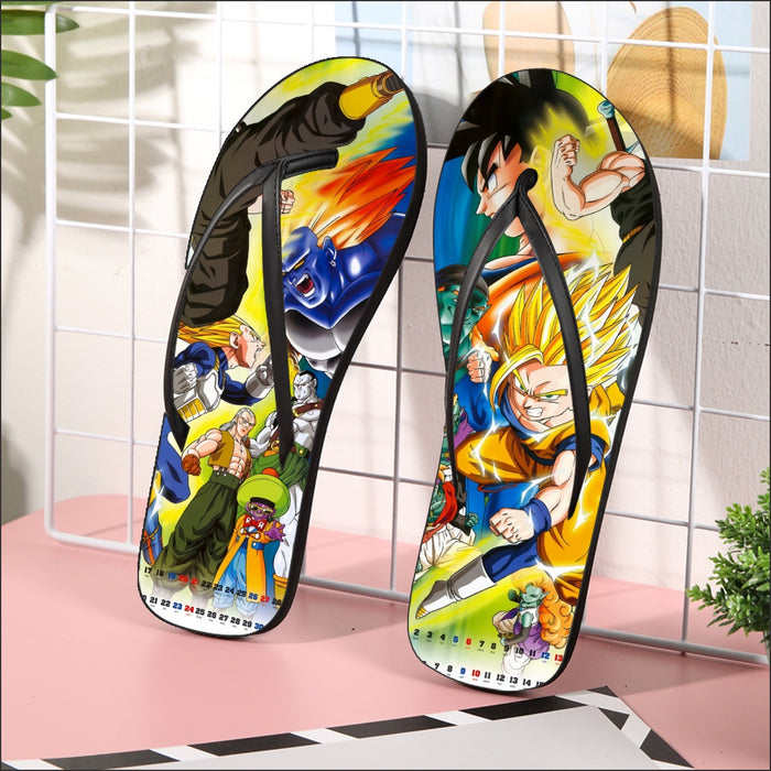 Dragon Ball Gohan Kid Super Saiyan Villain Vibrant Color Design Flip Flops