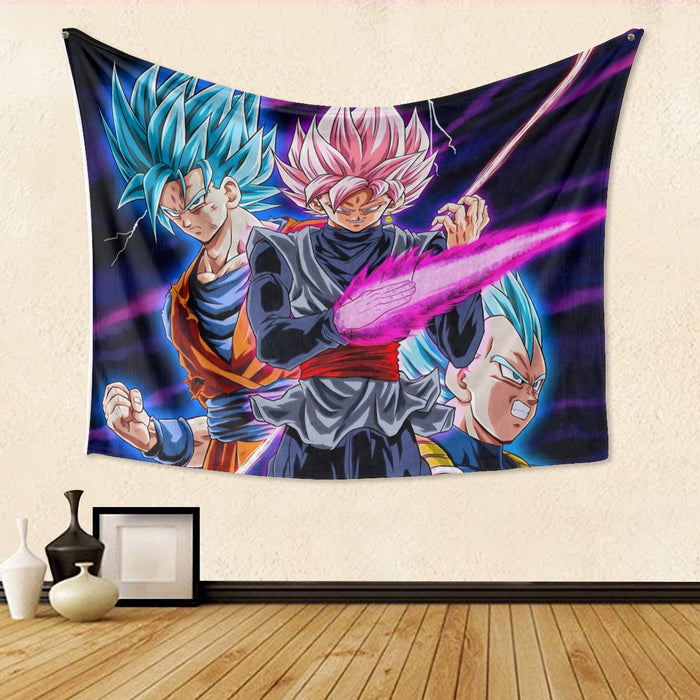 Dragon Ball Goku 2 Goku Rose Vegeta 2 Ultra Instinct Tapestry