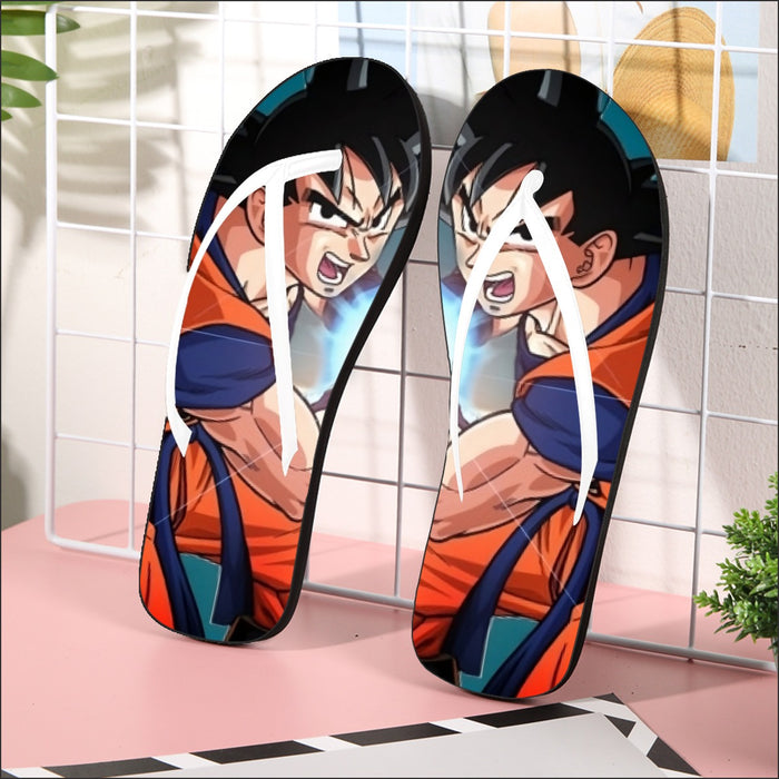 Goku Kamehameha Flip Flops