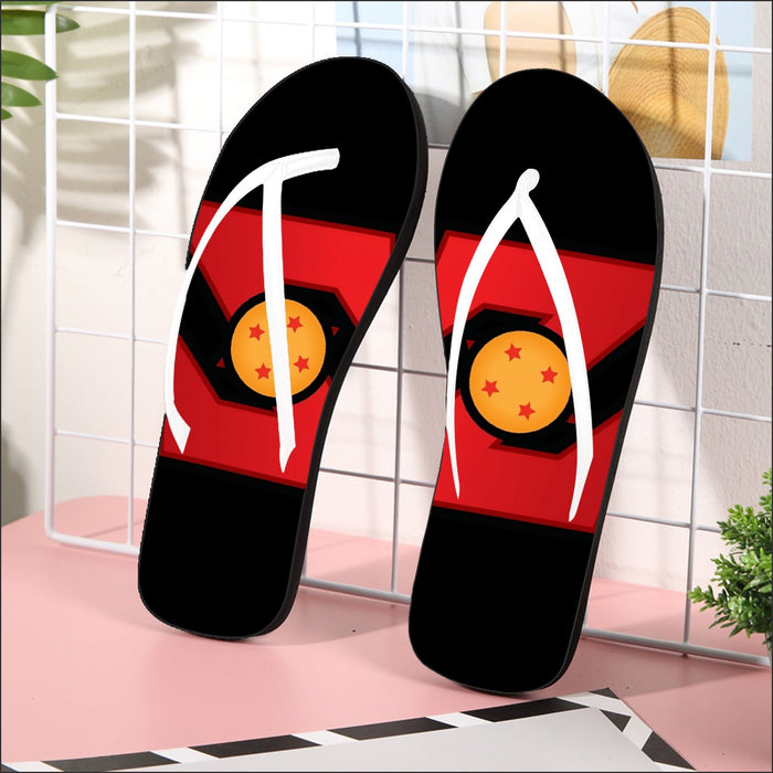 Dragon Ball Z Logo Four Star Dragon Ball Cool Design  Flip Flops